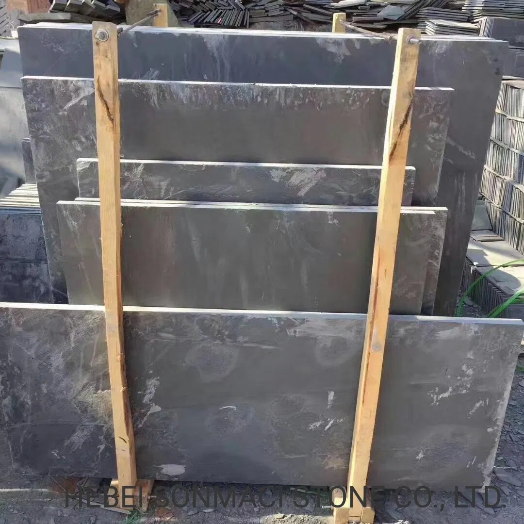 Natural Split Riven Black Slate Flat Tile