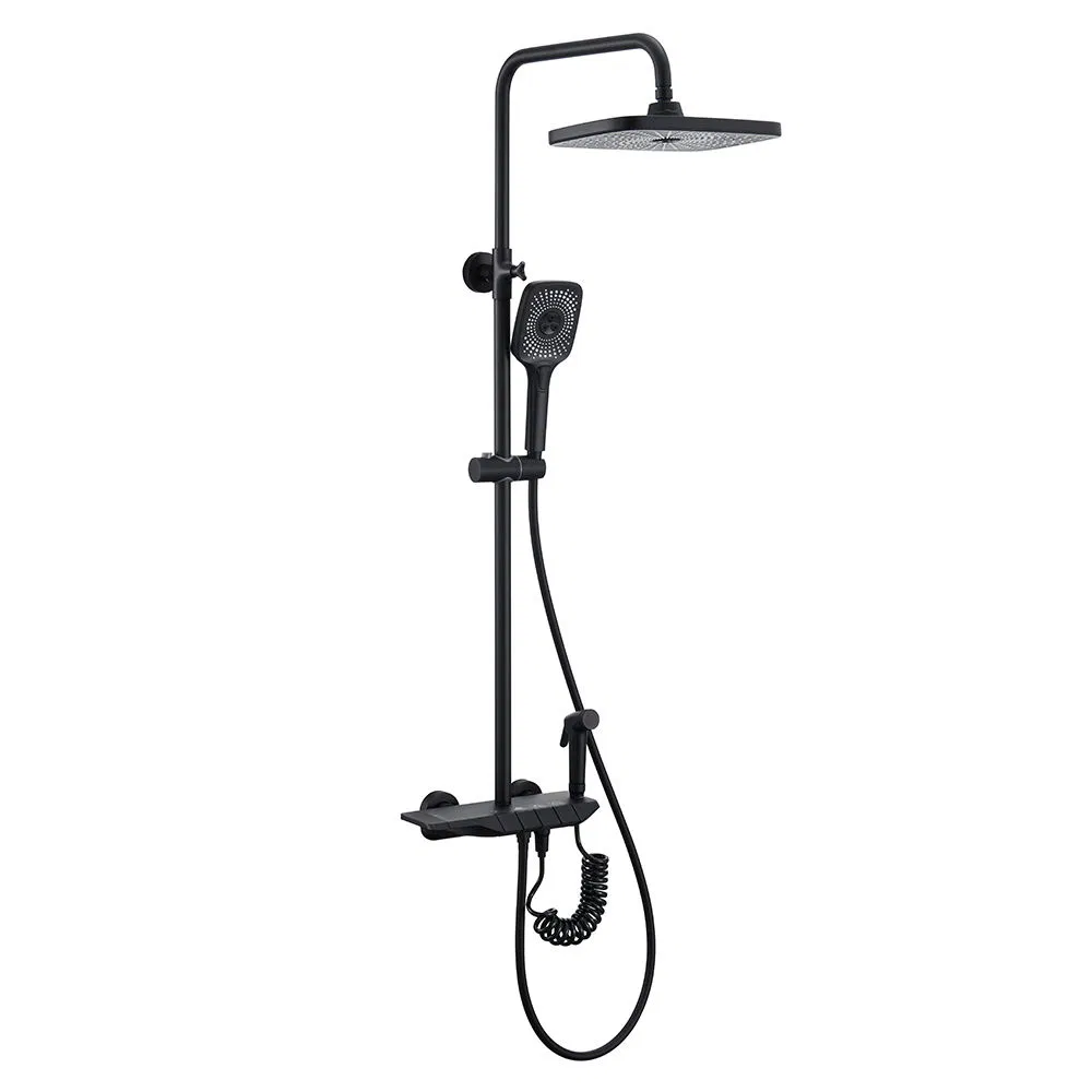 Exposed Shower Set Brass Chrome Shower Mixer Tap