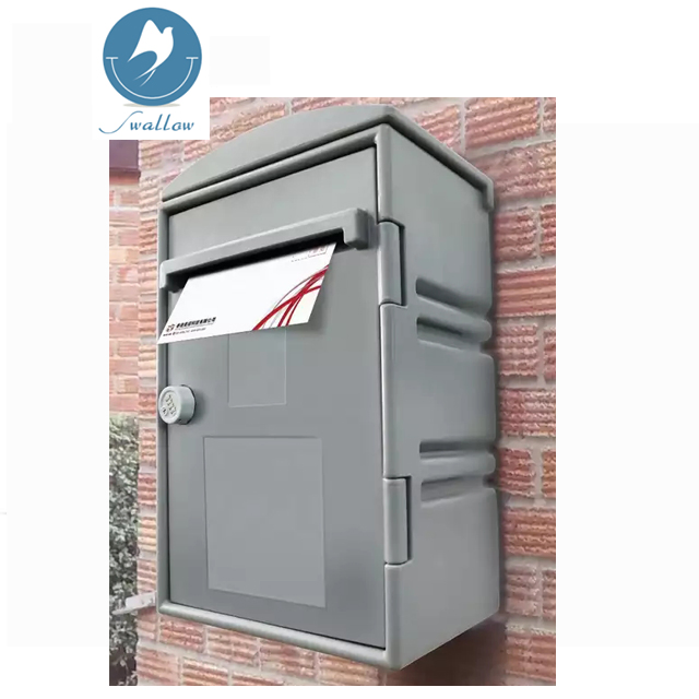 Plastic Letter Box Wall Mounted Home Delivery Box HDPE Outdoor Locker