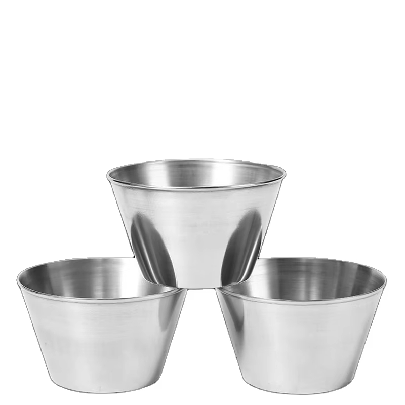 Outdoor Wine Glasses with Rolled Edges Stainless Steel Mini Wine Cup