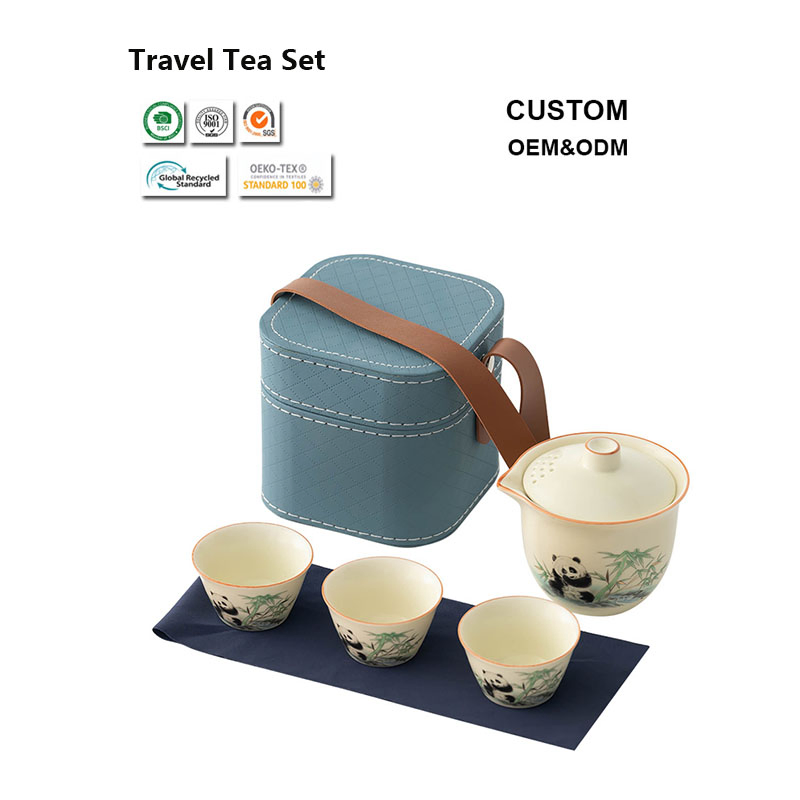 Heat-Insulated Ceramic Travel Tea Set for Business Occasions Office Gifting