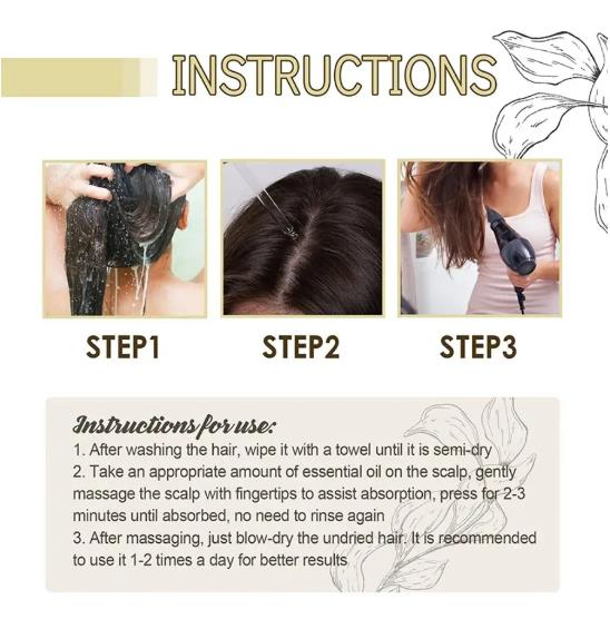 OEM ODM Natural Hair Growth Serum Hair Regrowth Essential Oil Anti Hair Loss Nourishing Rosemary Hair Smooth Essential Hair Growth Serum