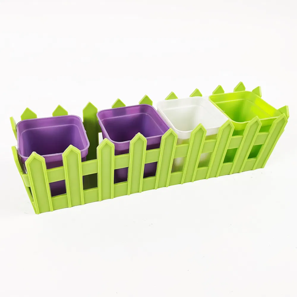 Modern Design Stackable Plastic PP Flower/Plant Pot with 4 Small Inner Pots Garden Planter Growing Tools