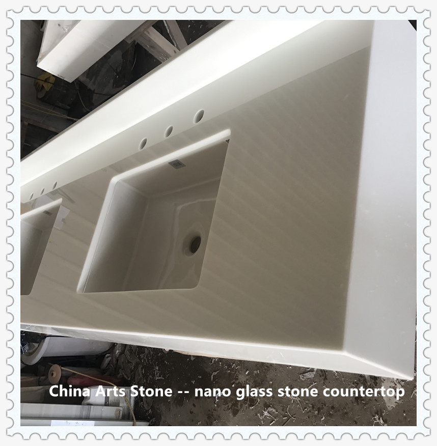 Artificial White Marble Granite Quartz Stone/ Jade Stone/ Nano Glass/ Crystallized Glass Countertop for Kitchen Countertop (no anti-dumping for USA market)