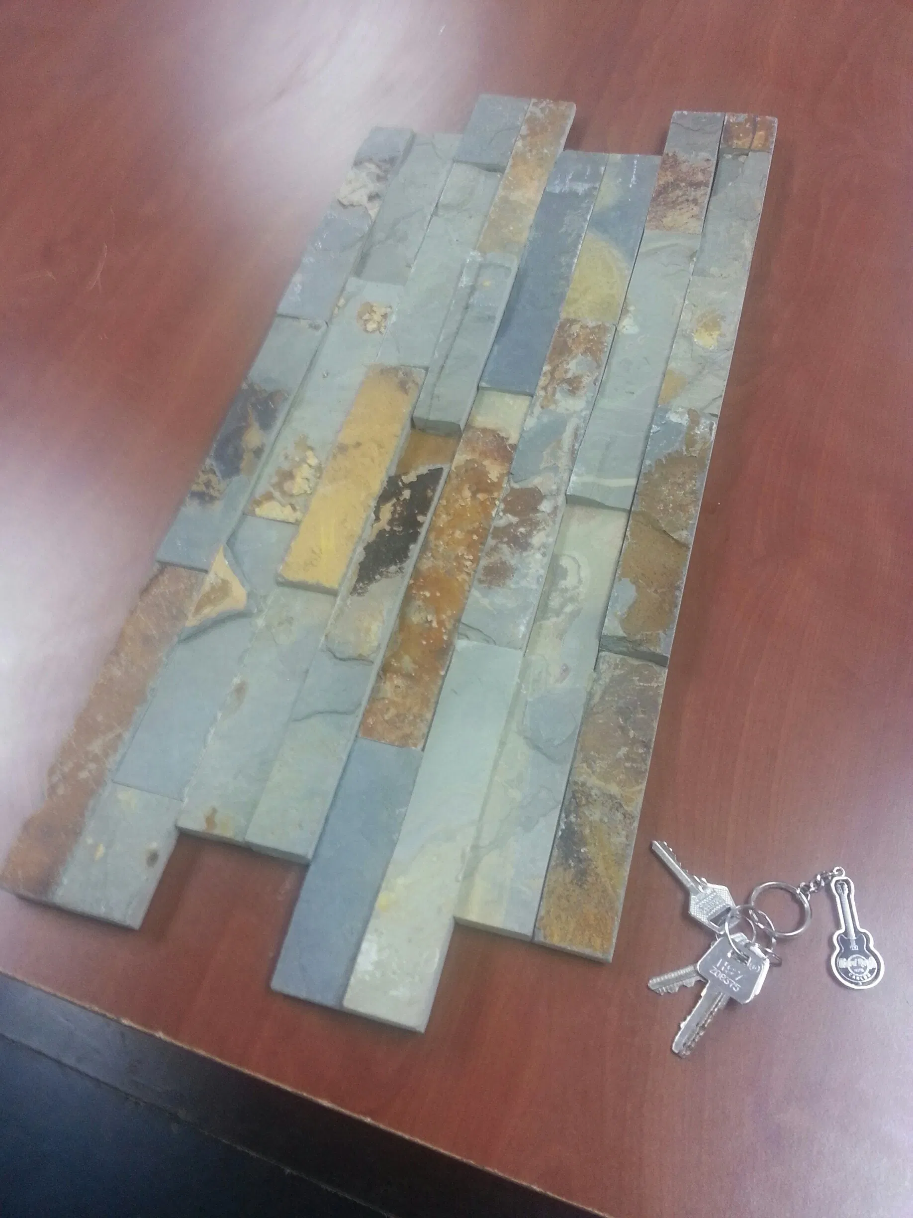 Granite Marbe Travertine Natural Stone Island Table with Cabinet