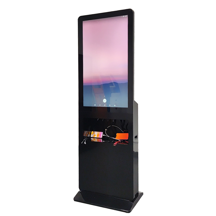 43 Inch Free Standing Cell Phone Charging Kiosk LCD Advertising Display Digital Signage Kiosk