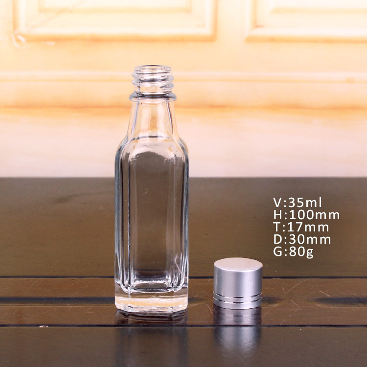 Square Glass Spirit Wine Bottle Whisky Vodka Bottle