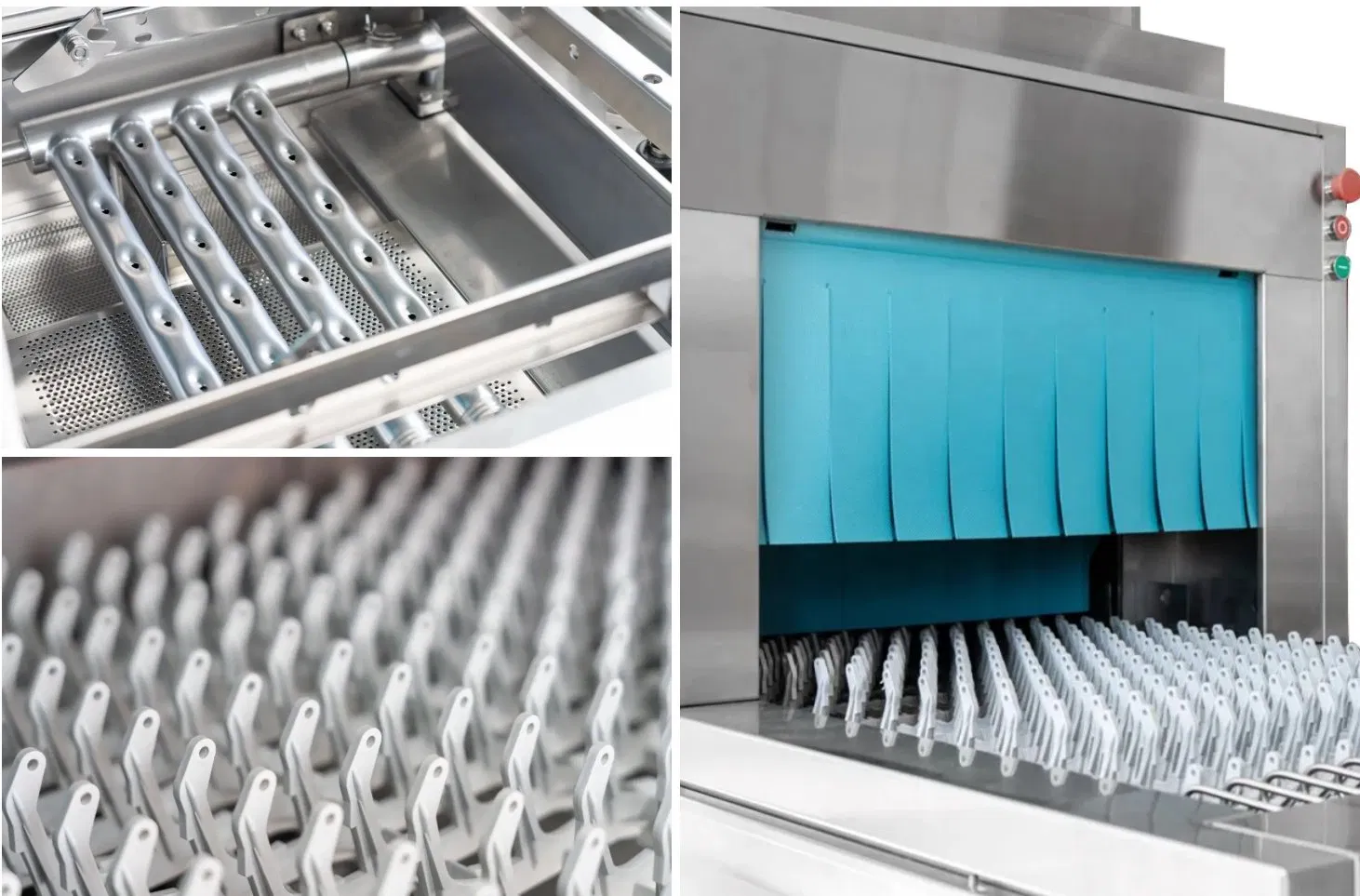 Industrial Dishwasher Commercial Flight-Type Rack Commercial Conveyor Dish Washer with Washing-Rinsing System Energy-Conserving Built-in Dryer for Kitchen