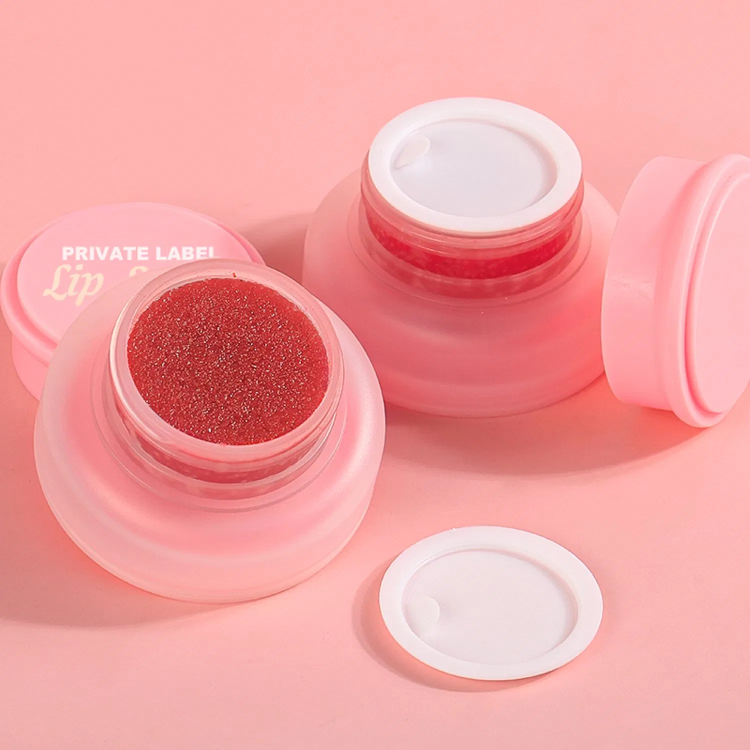 Factory Price Private Label Lip Mask Pink Strawberry Exfoliating Lip Scrubs