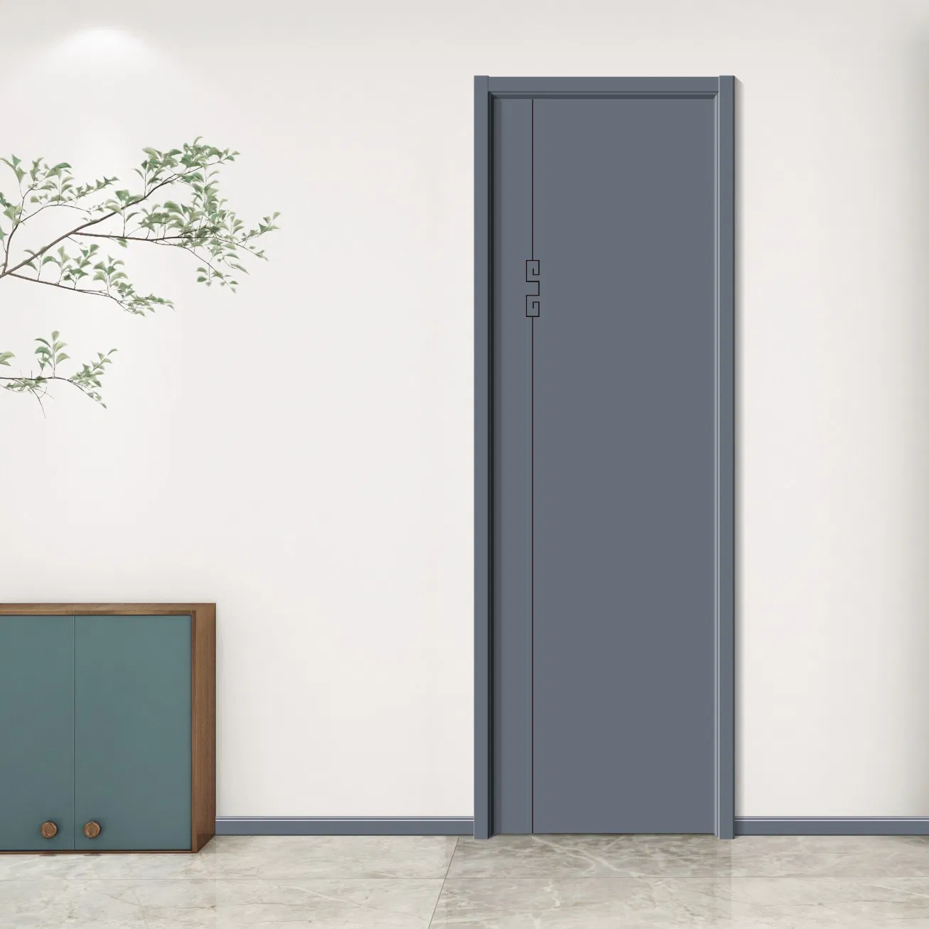 Apartment Use Wooden Interior Wood Security Door with Modern Style and Durability