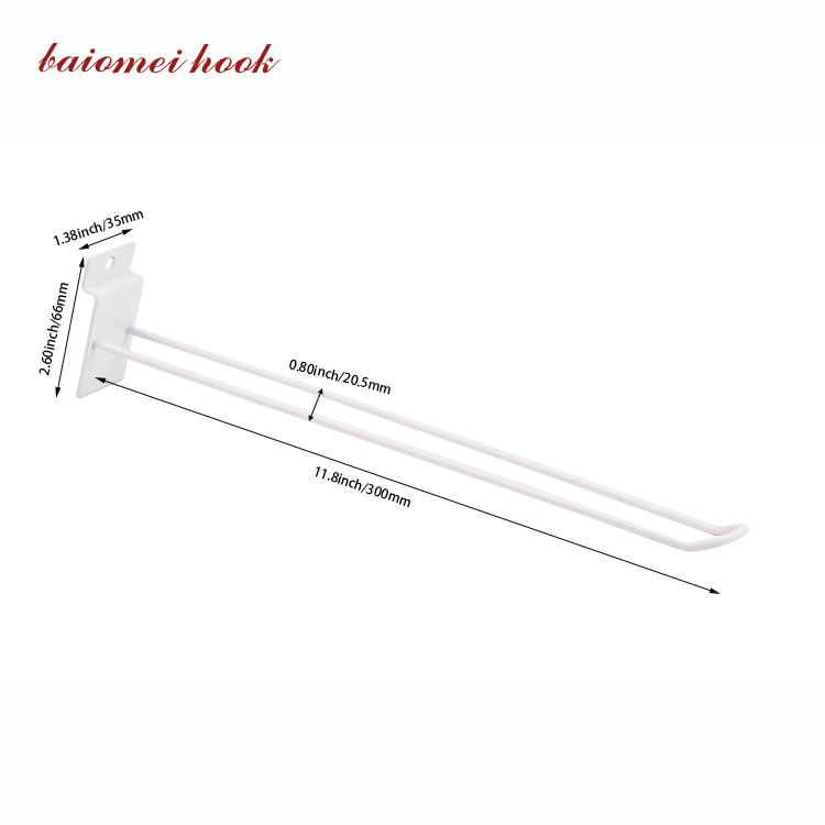 Hot Sale Euro Slatwall Metal U Shape Hooks for Shop