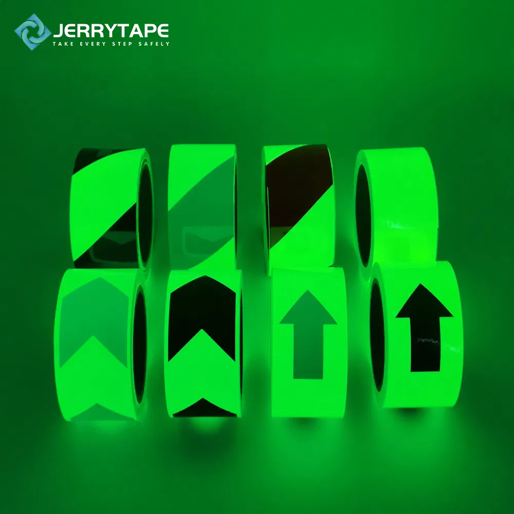 High-Intensity Glow in Dark Tape - DIN67510 Certified Emergency Escape Path Marking for Buildings