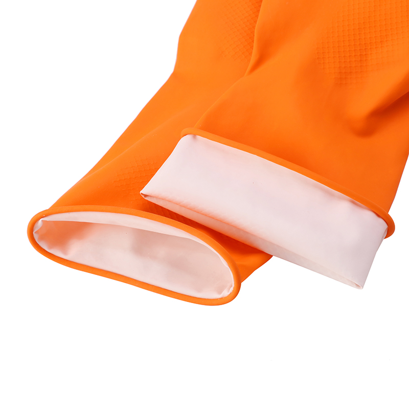 Orange Household Latex Glove for Cleaning Use