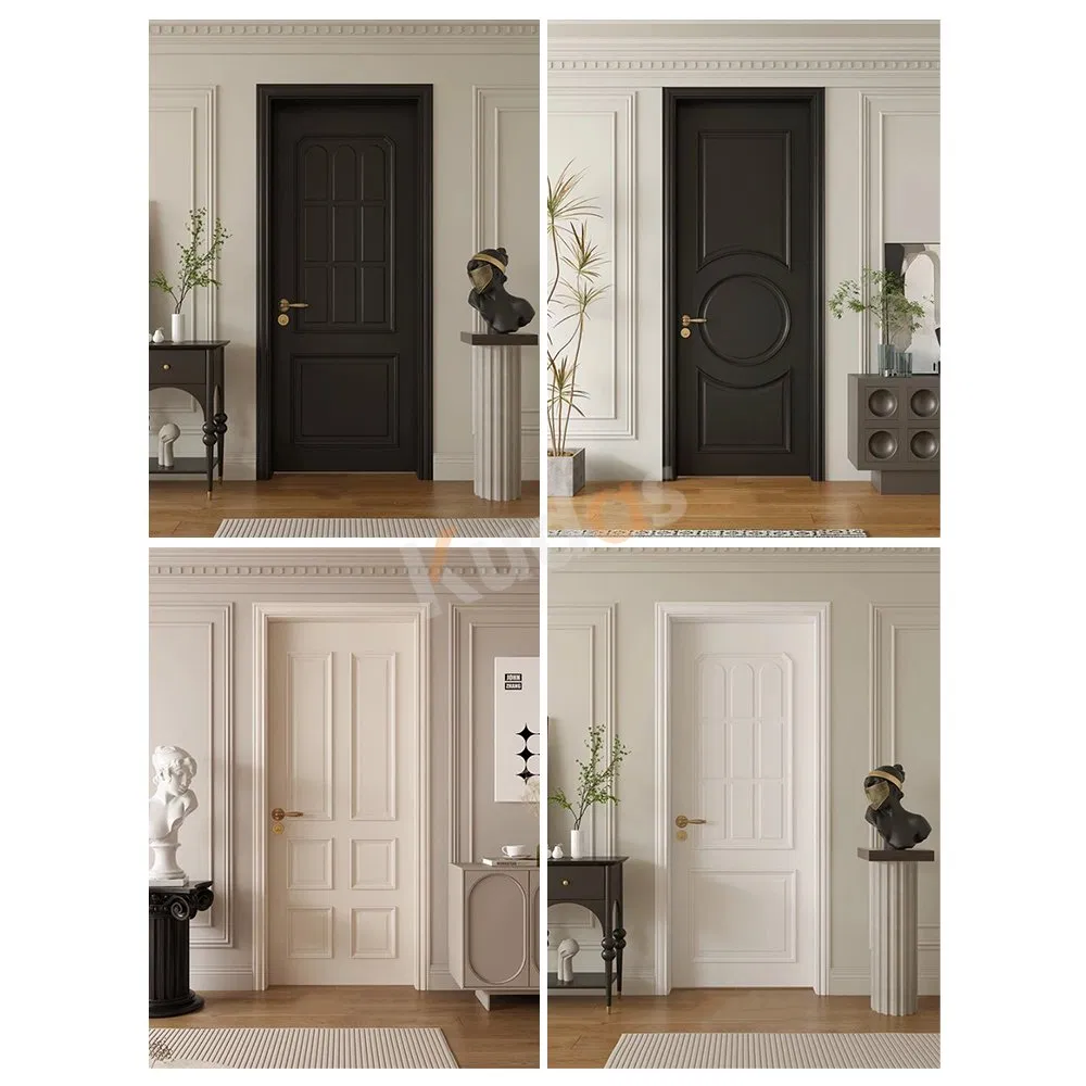 Wooden Painting Hardwood Prehung Hotel Door Interior Room Wood Door for Home