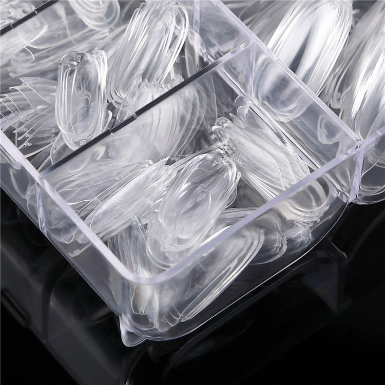 500PCS/Box Nail Tips Coffin False Nails Long Clear Natural Fake Nail Art Tips Seamless Full Cover Manicure Nail Tips