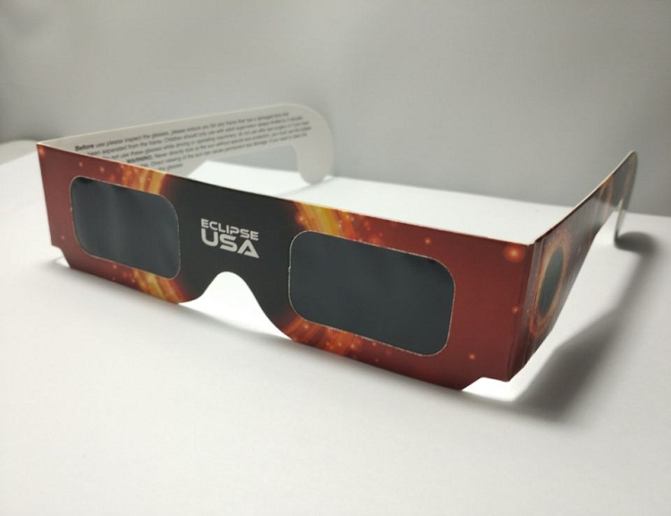 Factory Direct Paper-Made White and Color Printing Frame Solar Eclipse Glasses Solar Annular Eclipse Solar Eclipse Observation Glasses Random