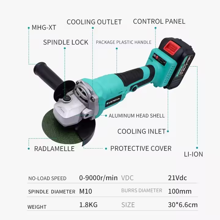 Electric Angle Grinder ETP Lithium Battery Brushless Strong Magnetic Angle Grinder Mini Angle Grinder