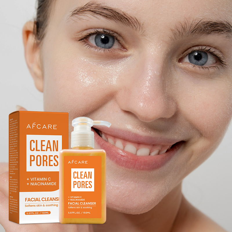 Vitamin C Facial Cleanser with Astaxanthin & Ginseng Extract Elasticity Improving Nourishing