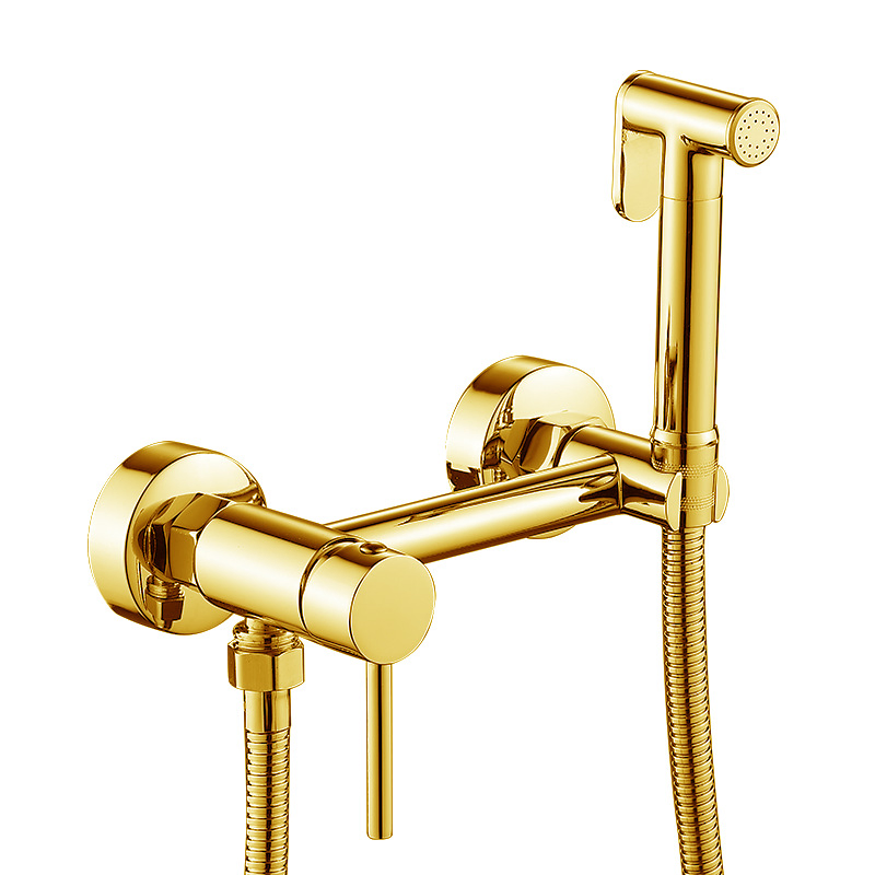 Brass Two - Hole Cold and Hot Water Mixing Bidet Faucet Bidet Sprayer Toilet Bidet Spray