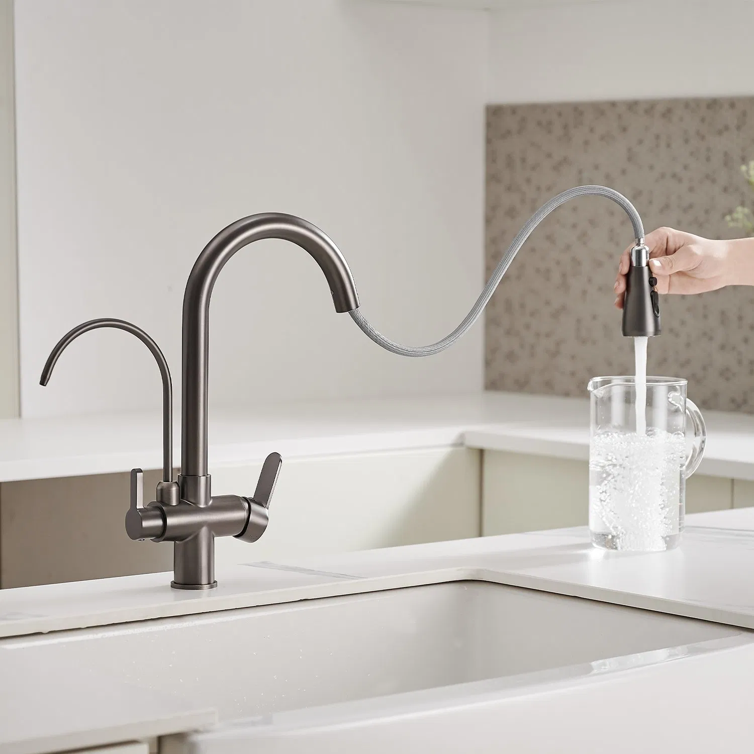 Kitchen Faucet Three in One Pure Water Purifier Sink Taps