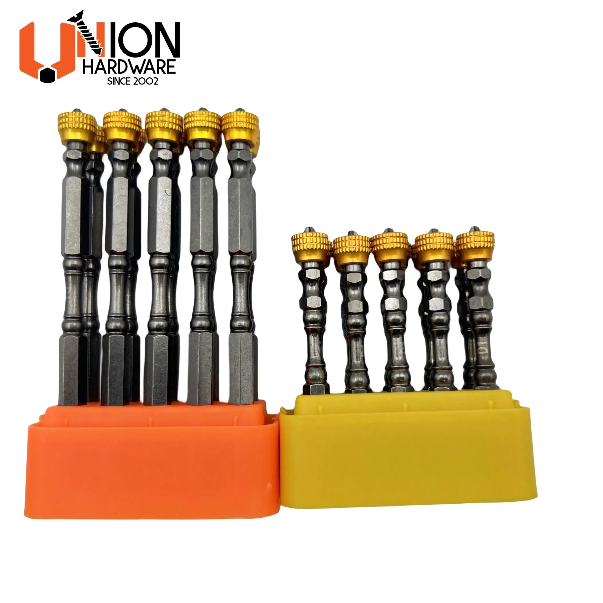 S2 CRV Slot Torx Drive Screwdriver Bits with Aluminum Magnetic Rings Length