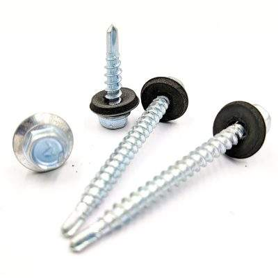 Carbon Steel Hex Washer Head Self Drilling Screws Self Tapping Self-Tapping Roofing Screws for Metal