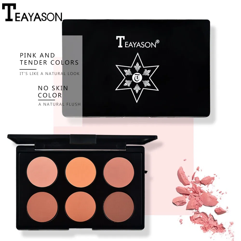 Hot! ! ! Tys 6-Color Matte Blush Trimmimg Palette Naturally Brighten