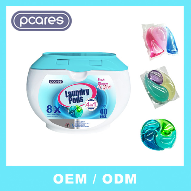 Pods 4-in-1 Laundry Detergent Washing Capsules Detergent Organic Laundry Pods Manufacturer
