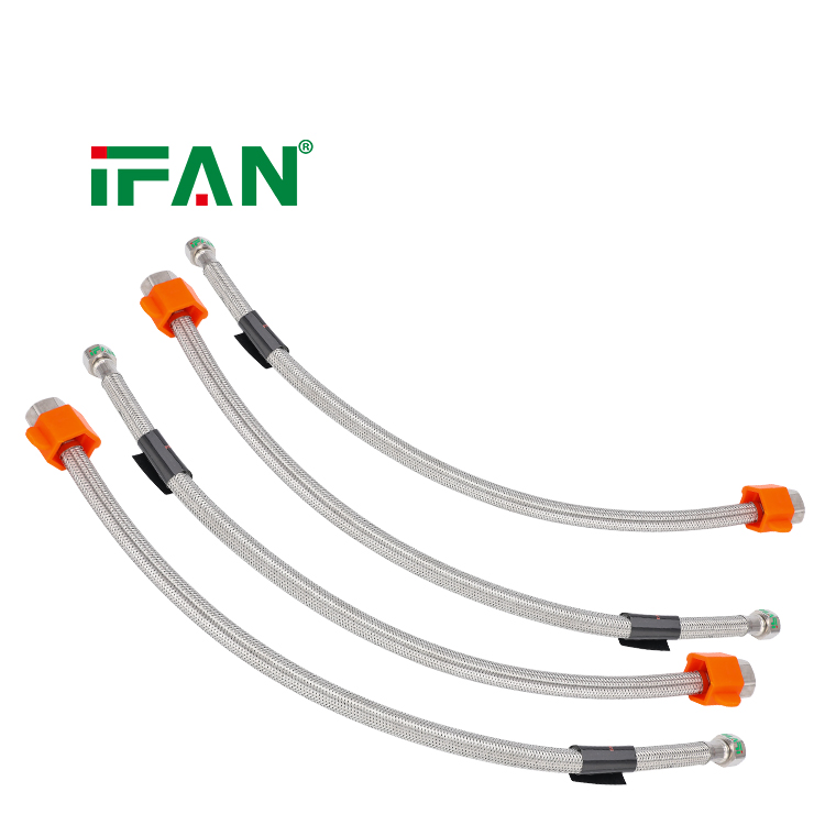 Ifan Wholesale Braided Water Hose 30cm 40cm 50cm 60cm Bathrooms Accessories Stainless Steel Flexible Hose