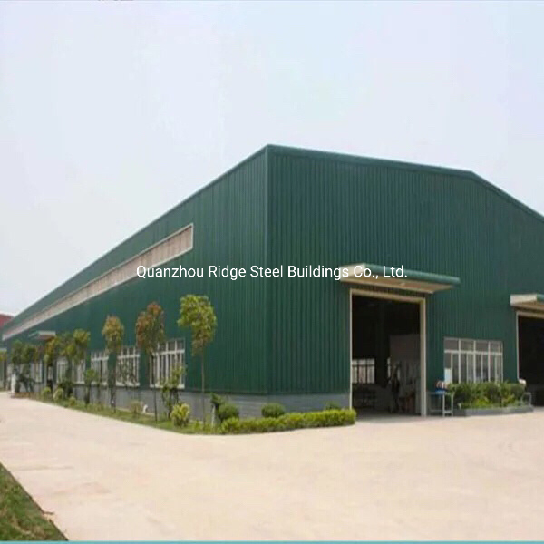 Double Span Ready-Made Design Seismic Brace Prefabricated Steel Structure Workshop