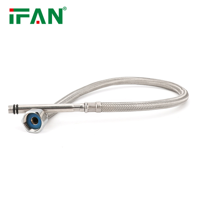 Ifan OEM Long-Lasting 30-60cm Bathroom Hose Stainless Steel Braided