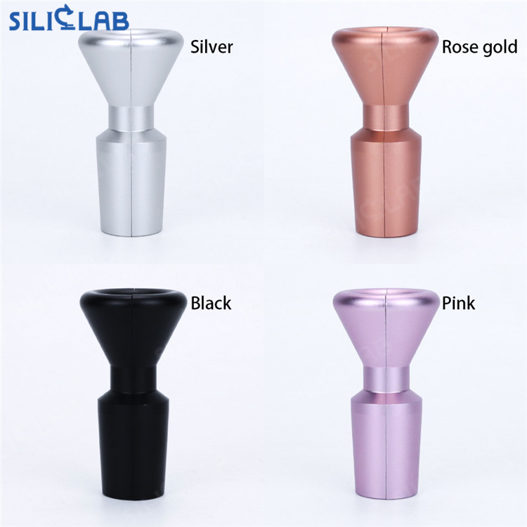 18mm Aluminium Alloy Smoking Tobacco Bowl Pot Strong Magnetic Detachable Two Half Design Bubber Water Pipe Accessories