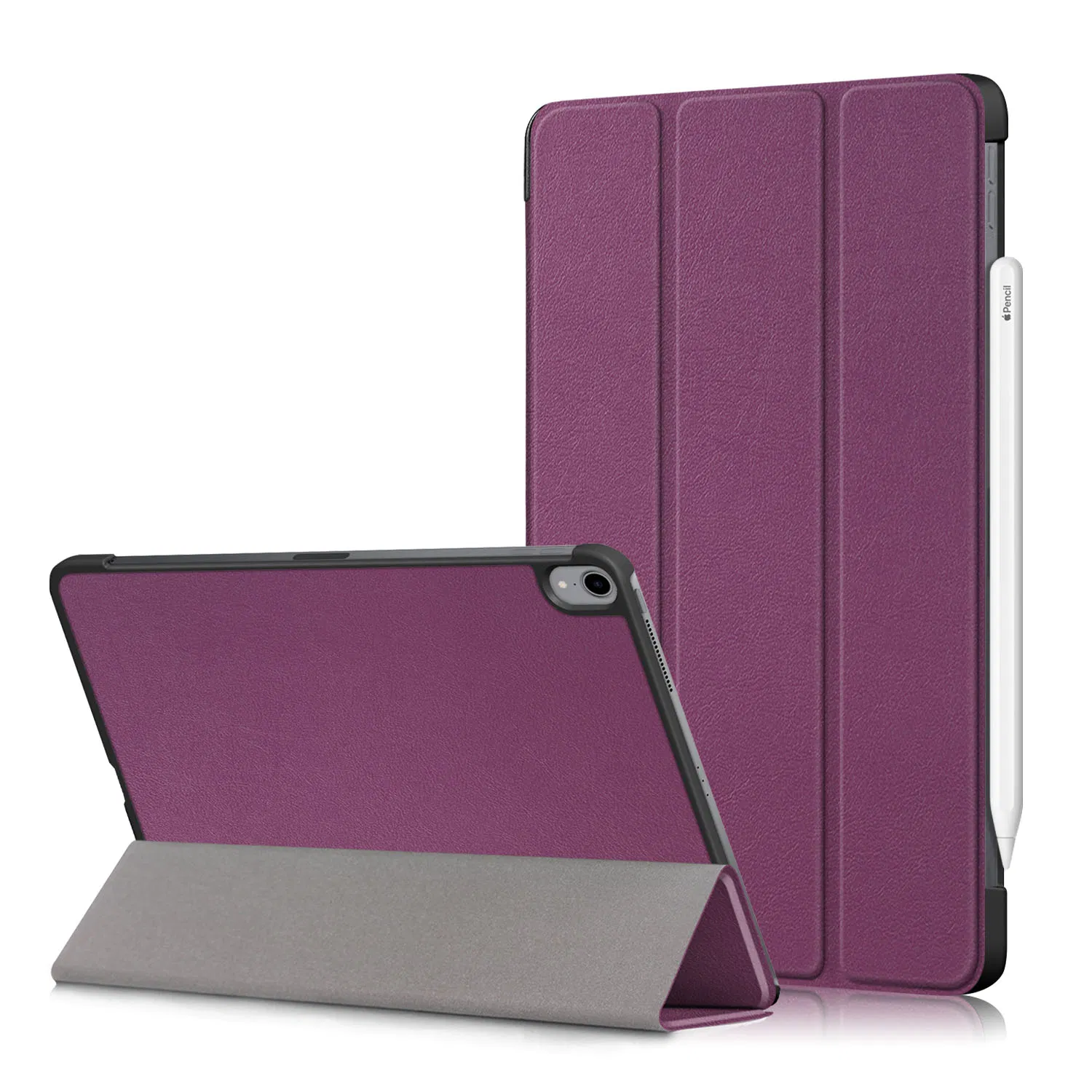 PU Leather Cover for iPad Air 11 (2025) / (2024) / Air (2020) / Air (2022) Tri-Fold Stand Folio Tablet Case - Purple