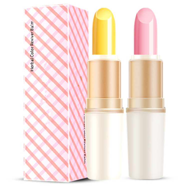 Wholesale Private Label Natural Organic Vegan Pink and Yellow Lip Balm