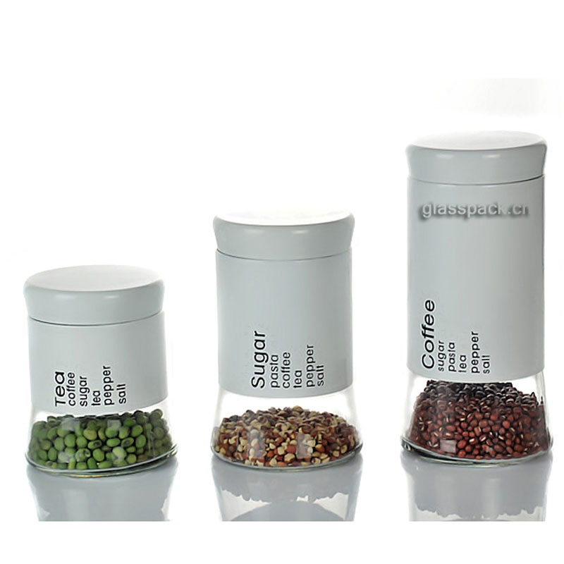 1L Glass Canisters for Pasta, Coffee, Sugar, Tea Storage, OEM Available