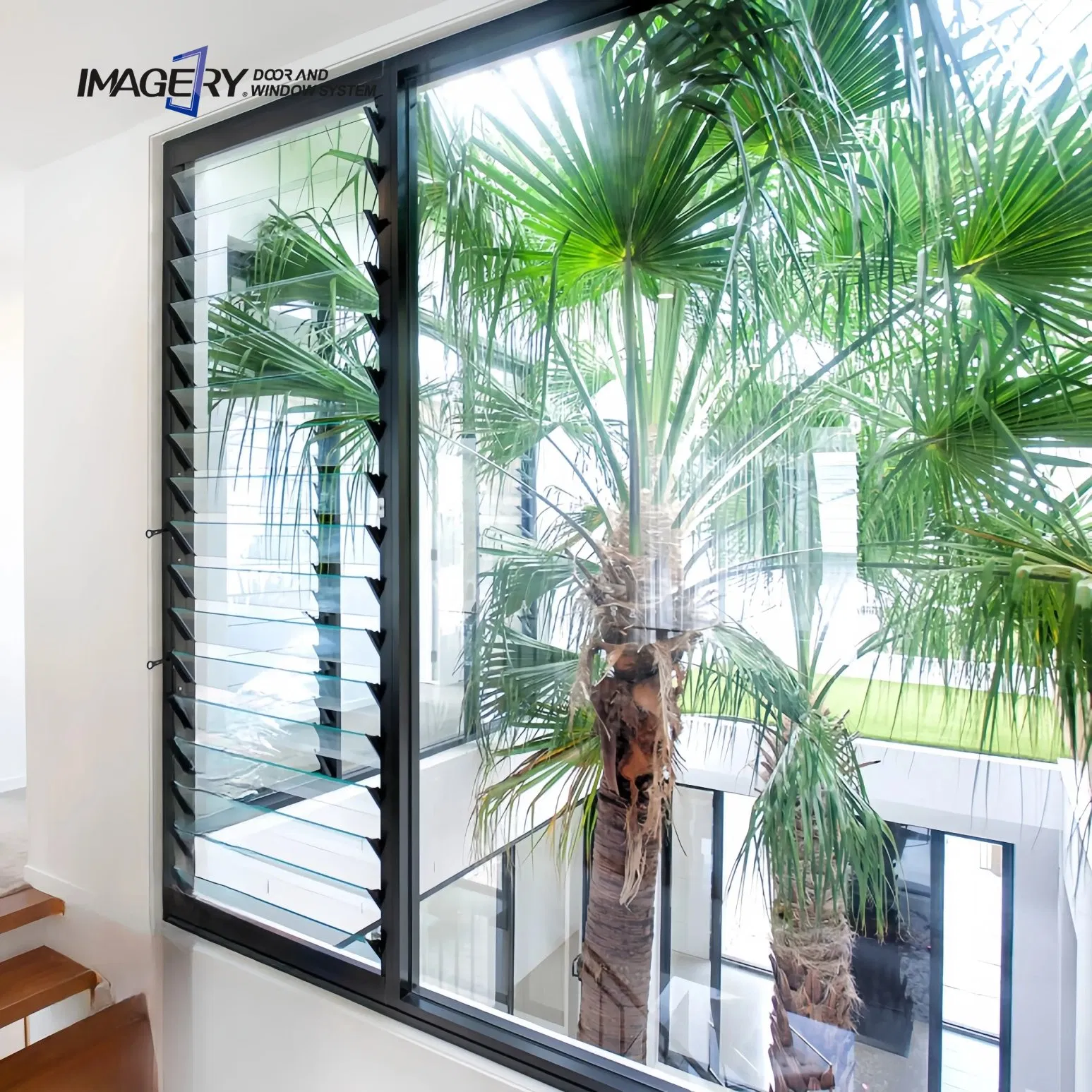 Customized Factory Prices Aluminum Shutter Louvered Windows House Hotel Exterior Adjustable Jalousie Window