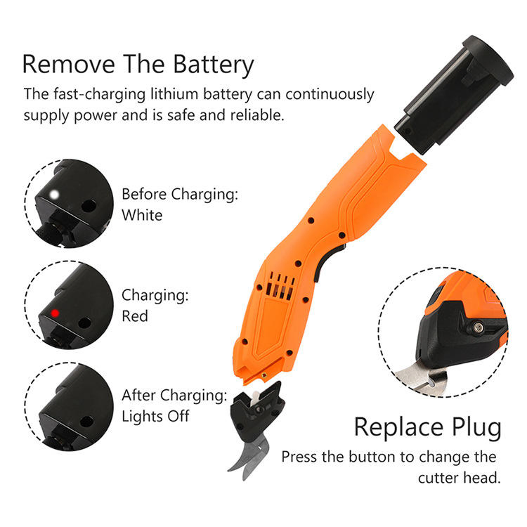 Versatile Cordless Electric Scissors for Tailor and Garden Use