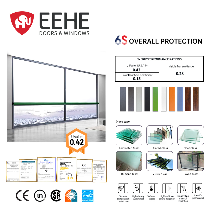 Раздвижное окно Eehe Slimline с ламинированным стеклом