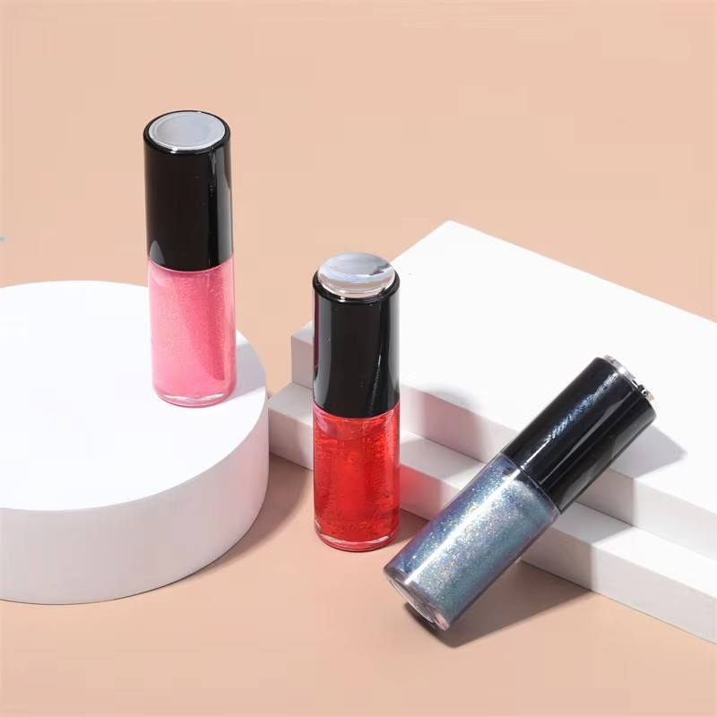 Private Label Custom Black Lid Design Female Cute Moisturizing Transparent Lip Glaze Lip Gloss