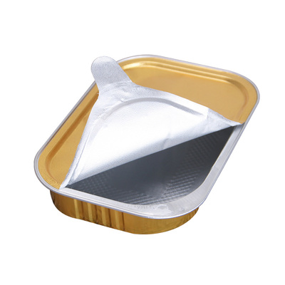 Food Aluminum Lunch Trays Meal Serving Lid Tray Takeaway 4 Compartment for Microwave with Disposable Air Aluminium Foil Box