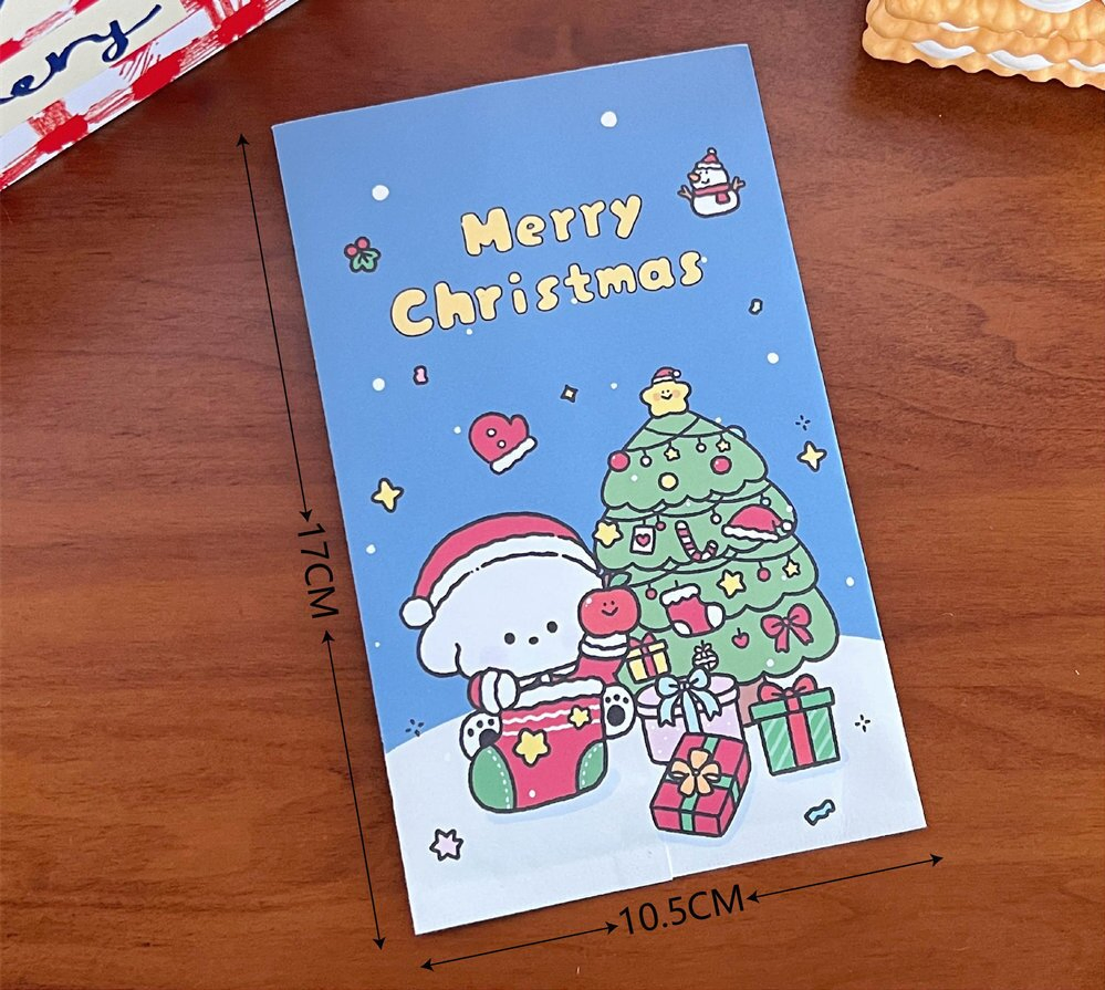 Christmas Stock Greaseproof Food Wrapping Paper Bag for Snack