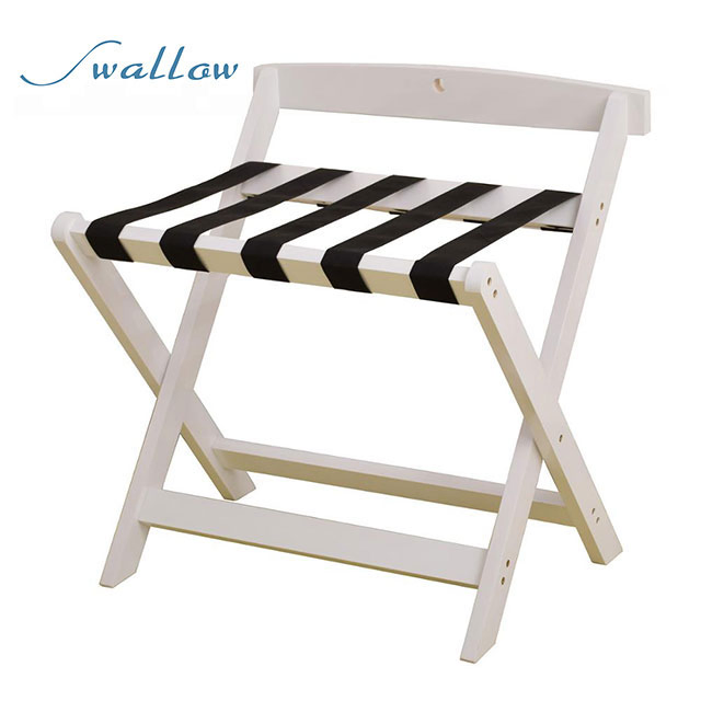 Bedroom Bamboo Foldable Luggage Rack for Hotels, Swallow Bamboo Folding Luggage Rack