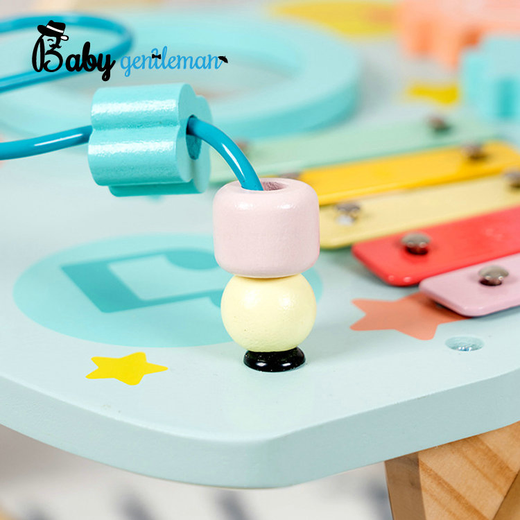 Wholesale Multifunctional Wooden Busy Board Push Walker for Baby Z16213e