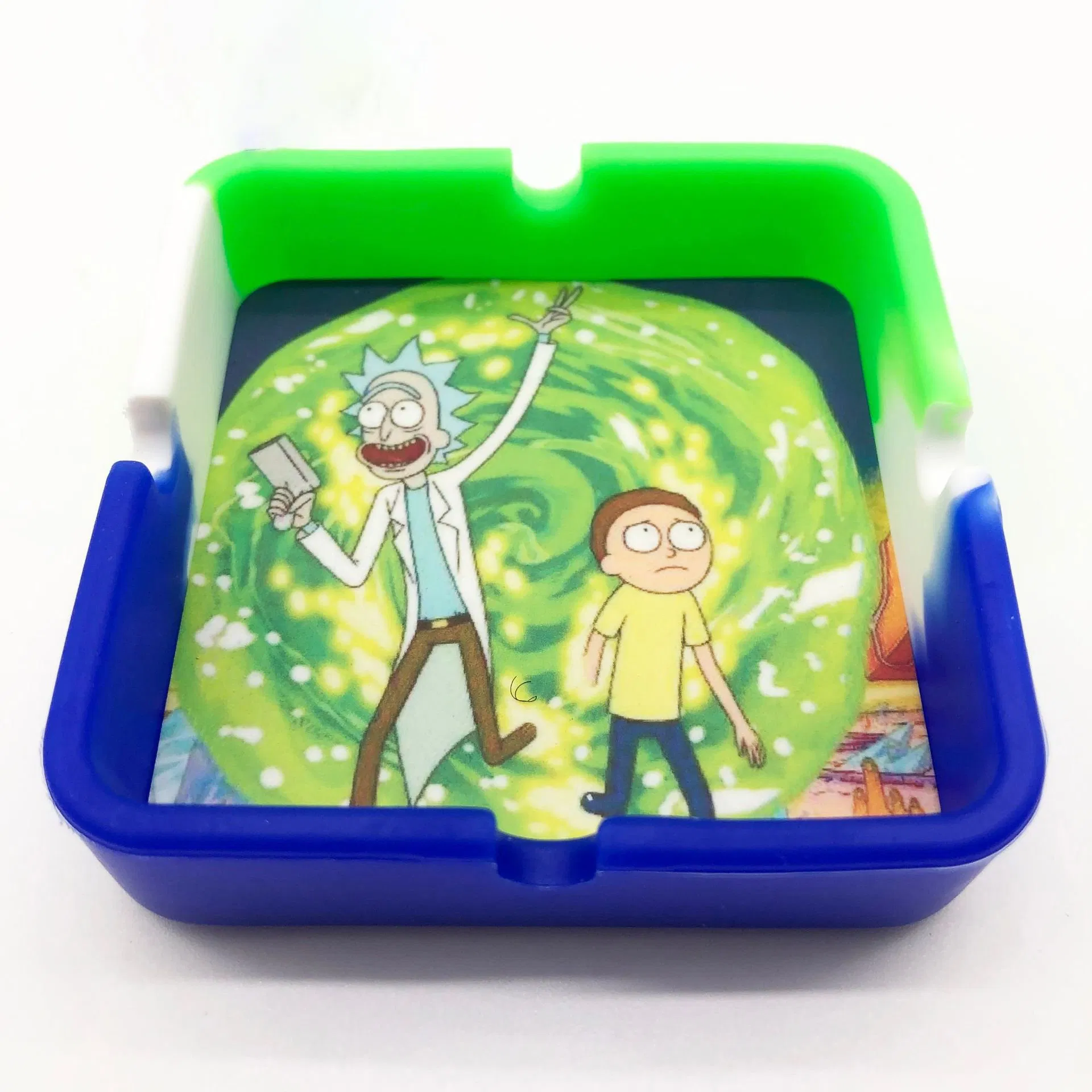 Convenient Creative Ashtrays Luminous Silicone Gel Square Ashtray