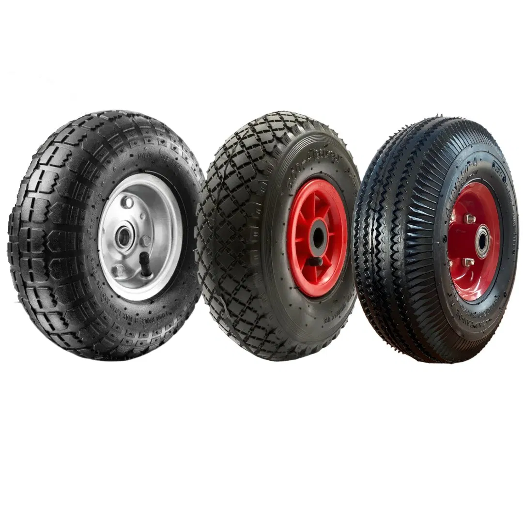 10 Inch 3.50-4 Inflatable Pneumatic Rubber Wheel Hand Truck Air Wheel