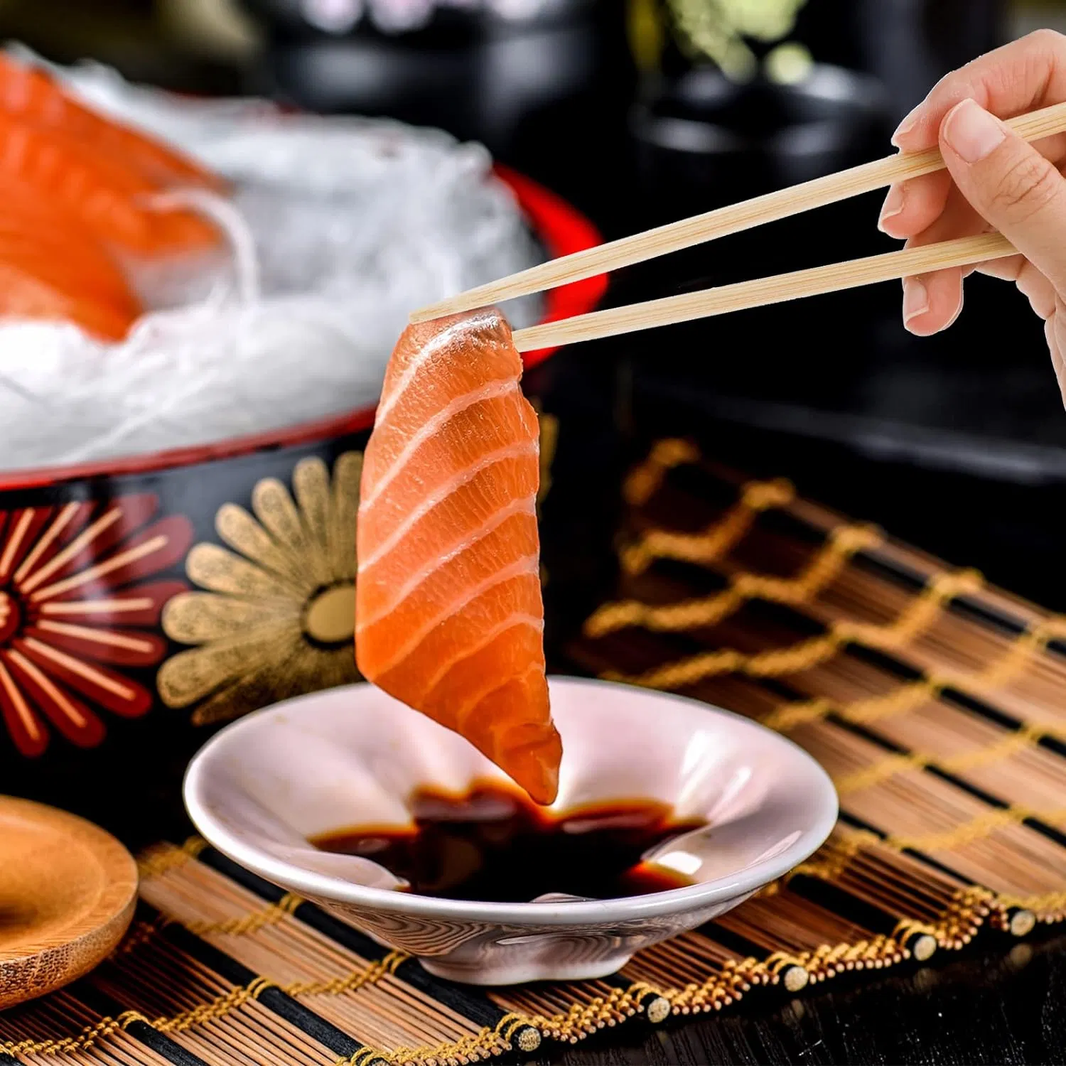 Disposable Chopsticks Natural Bamboo Wooden Utensils Cooking Chopstick Sturdy Smooth Finish