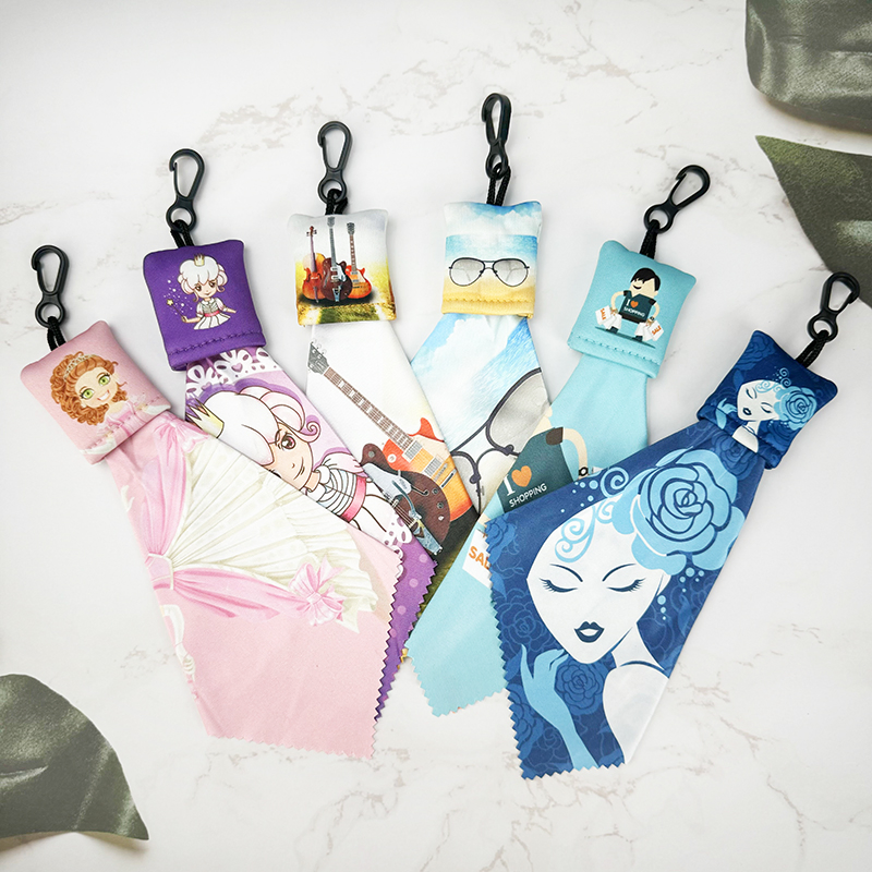 Fashion Custom Printed Logo Microfiber Glasses Cleaning Cloth Lens Sunglasses Cleaning Cloth in Bulk Glasses Clean