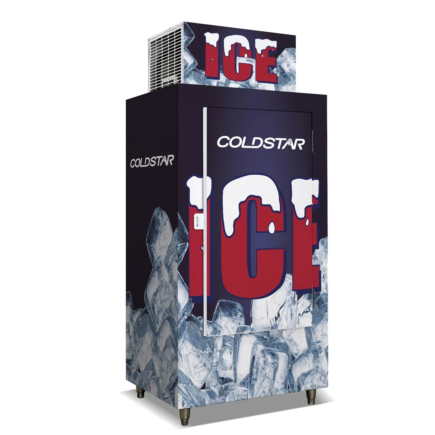 Outdoor 100bagged Ice Merchandiser Refrigerator Ice Storage Bin Container Machine for Freezer