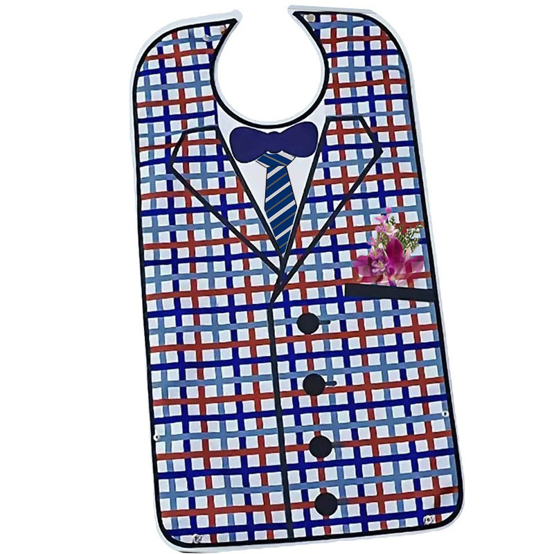 Factory Wholesale Adult Feeding Bibs Easy Fastening Waterproof Washable Eating Bibs