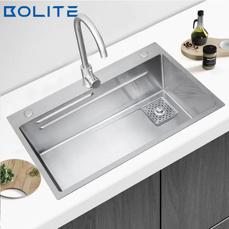 Manufacturer Customized Sales Kitchen Sink 304 Stainless Steel Large-Sized Kitchen Sink